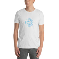 Load image into Gallery viewer, seattlewake Short-Sleeve Unisex T-Shirt with blue logo (unisex)
